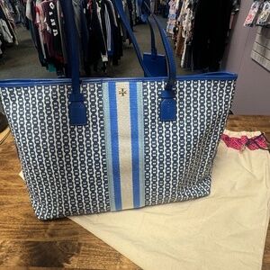 Tory Burch Gemini Link Tote blue